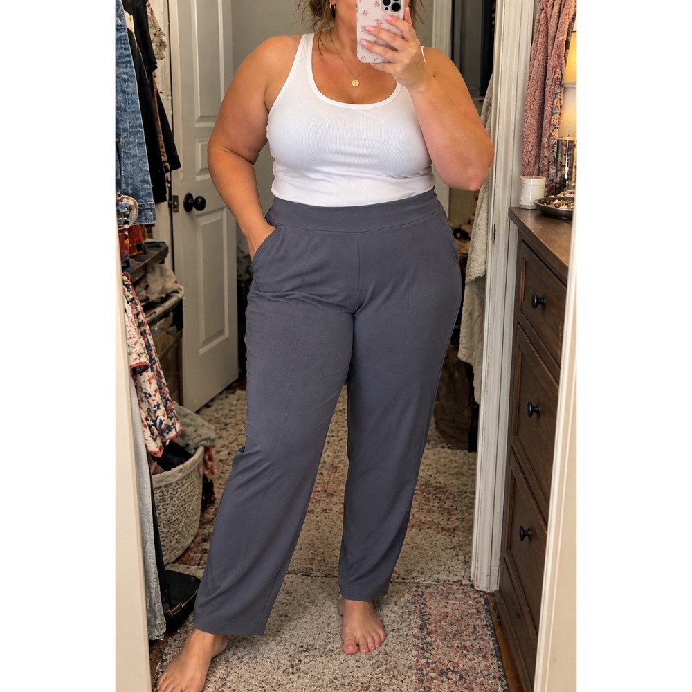 J.Jill Pure Jill Affinity French Terry Slim Leg Pants 2X Slate Gray Pull On